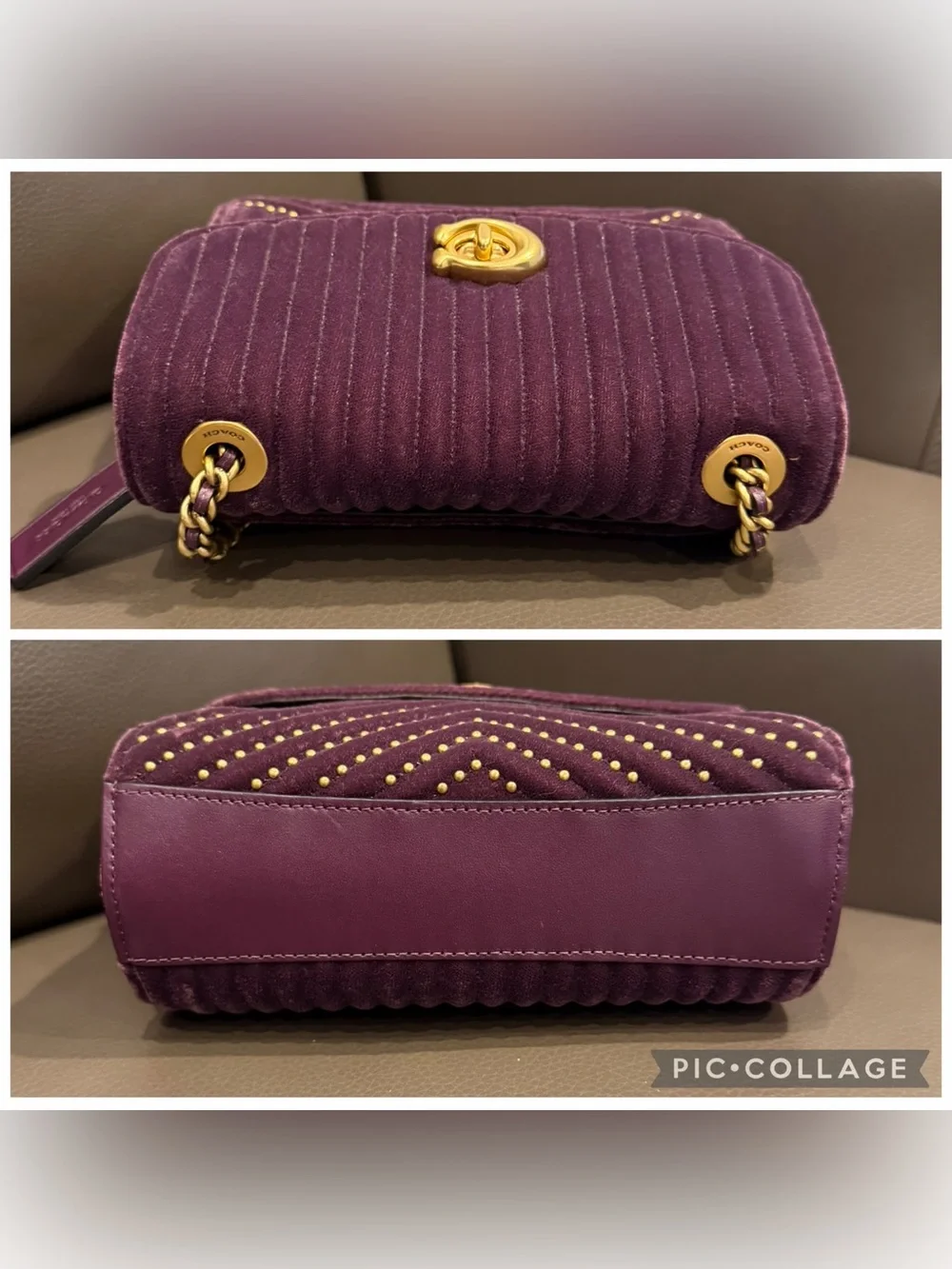 Coach Parker 18 with Quilting and Rivets